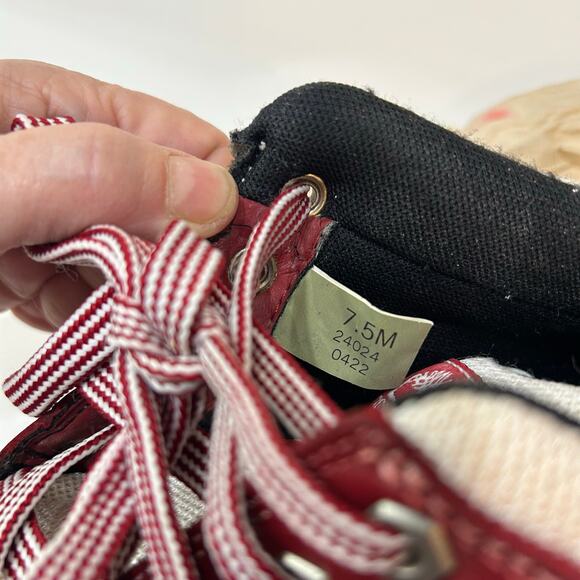 Vintage Timberland Red & White Leather/Mesh Field Boot Sneakers – Men’s 7.5M - Picture 6 of 6